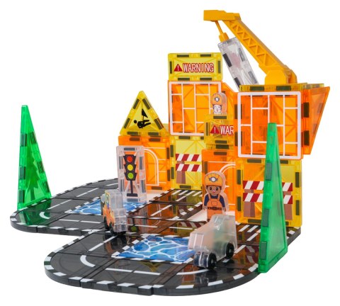 Zestaw Klocków Magnetycznych Plac Budowy 48el.