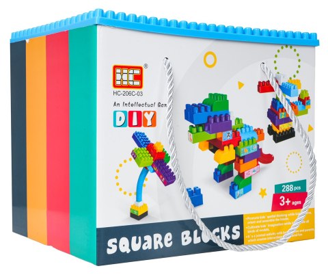 Zestaw Kolorowych Klocków Konstrukcyjnych 288el.
