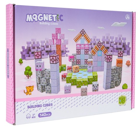 Zestaw Kostek Magnetycznych, Klocki Magnetyczne 140el.