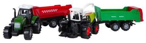 Zestaw Metalowy Traktor i Kombajn + Naczepy