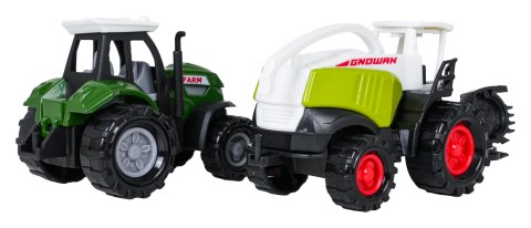 Zestaw Metalowy Traktor i Kombajn + Naczepy