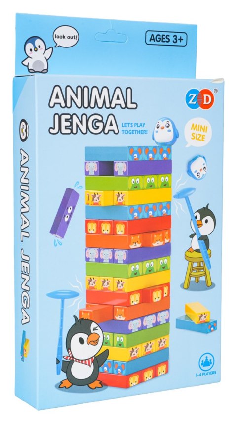Gra Zręcznościowa Dżenga MINI Edycja Pingwinek