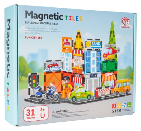 Zestaw Klocków Magnetycznych Miasto 31el.