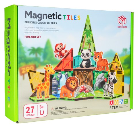 Zestaw Klocków Magnetycznych ZOO 27el.