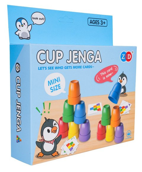 Gra Zręcznościowa MINI Kubeczki + Karty Edycja Pingwinek