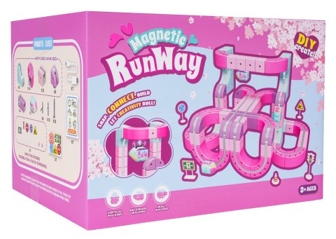 Magnetyczny Kolorowy Tor Różowy 126el.