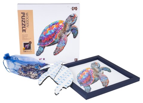 Zestaw Drewnianych Puzzli 158el. Żółw
