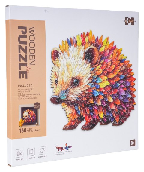 Zestaw Drewnianych Puzzli 160el. Jeż