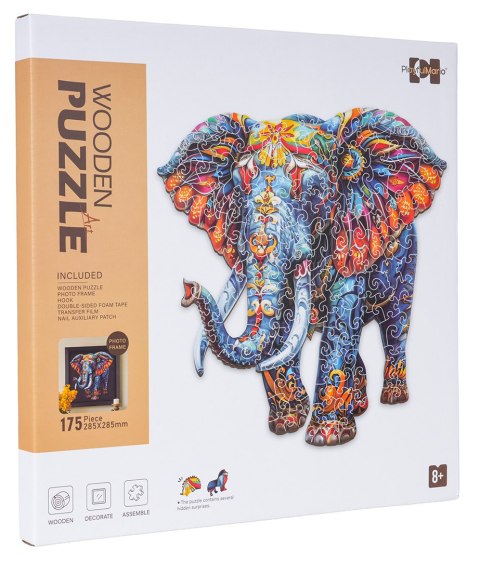 Zestaw Drewnianych Puzzli 179el. Słoń