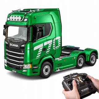 Ciągnik Siodłowy Ciężarówka Scania Zdalnie Sterowana RC Huina Zielony 1:18