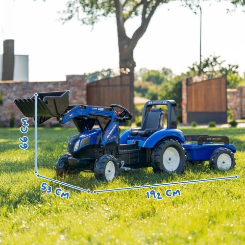 New Holland Traktor na pedały z przyczepą i łyżką FALK