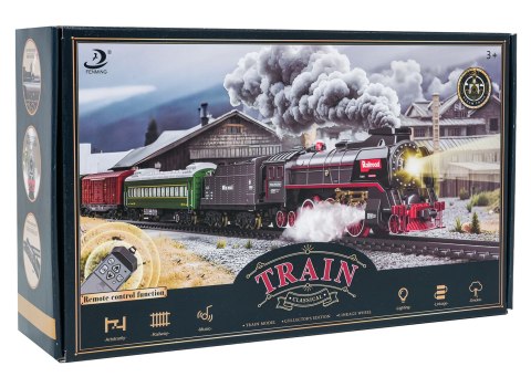 Kolejka Retro z funkcją Dymu, Dźwięku i Świateł 216x113 cm