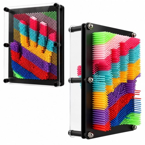 Kreatywna Tablica Szpilkowa Tęczowa 3D Układanka Sensoryczna Kolorowa