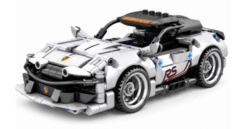 Zestaw Klocków Auto Sportowe Białe 324el.