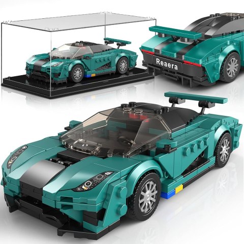 Zestaw Klocków Auto Sportowe Turkusowe 383el.