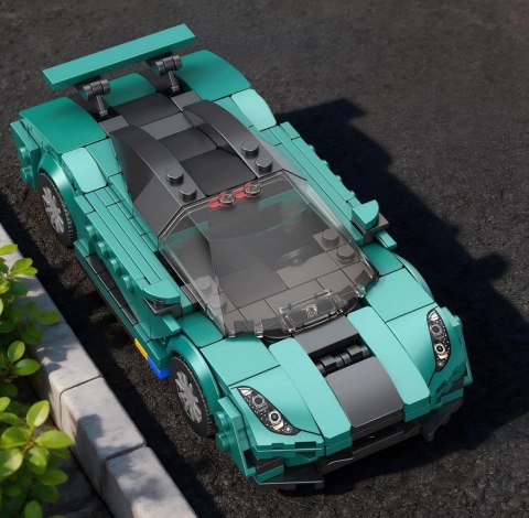 Zestaw Klocków Auto Sportowe Turkusowe 383el.