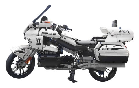 Zestaw Klocków Motocykl Biały 1328el.