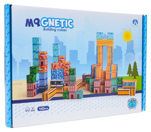 Zestaw Kostek Magnetycznych, Klocki Magnetyczne 140el.