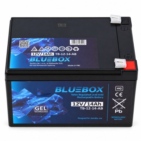 BLUEBOX Akumulator Żelowy VRLA AGM 12V14Ah Do Auta Na Akumulator