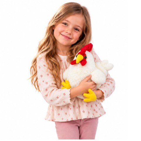 Pluszowa Kura Maskotka Przytulanka Miękka Puszysta Biała 30 cm