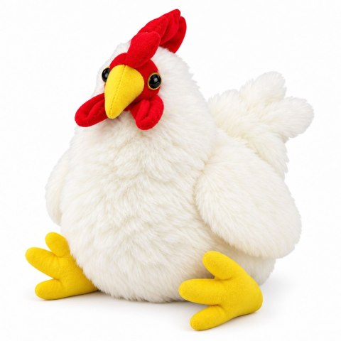 Pluszowa Kura Maskotka Przytulanka Miękka Puszysta Biała 40 cm