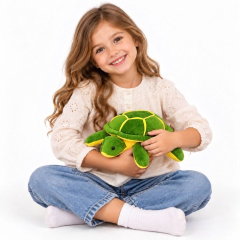 Pluszowy Żółw Maskotka Przytulanka Miękki Żółto-Zielony 23cm