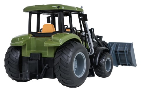 Zielony Traktor z Przyczepą R/C 1:20 + Zwierzątka