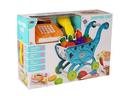 Market Wózek Sklepowy + Kasa Fiskalna Akcesoria