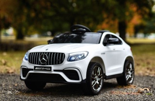 Auto na Akumulator Mercedes GLC 63S Biały 4x45W + POWIĘKSZONY AKUMULATOR 12V7Ah