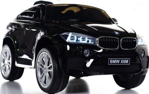 Auto na akumulator BMW X6M Czarny + PILOT + MP3 + SKÓRA