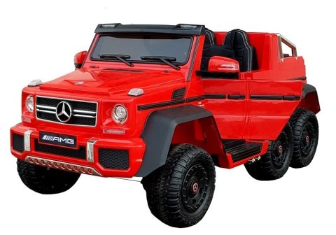 Pojazd Na Akumulator Mercedes G63 6x6 Czerwony + MP4