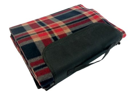 Koc 250x150cm czarno-czerwony 2790