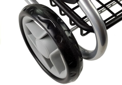 Wózek dla lalek Alice Szaro-Różowy z Nosidełkiem