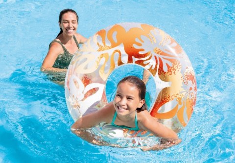 Koło Kwiecisty Wir 91cm INTEX Pomarańczowe