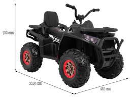 Quad na akumulator XMX607 ATV 4x4 Desert Czarny