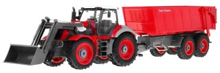 Traktor Czerwony Przyczepa Czerwona 2.4GHz