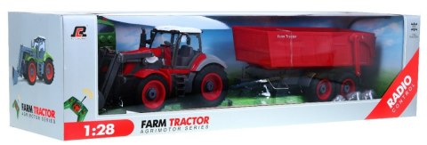 Traktor Czerwony Przyczepa Czerwona 2.4GHz