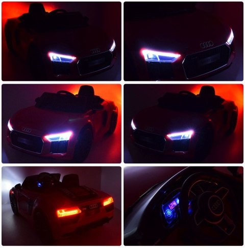 AUDI R8, MIĘKKIE KOŁA, WOLNY START, MIĘKKIE SIEDZENIE/JJ2198