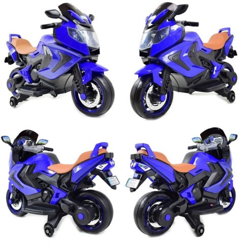 NAJNOWSZY MOTOR ŚCIGACZ, ŚWIECĄCE KOŁA, PANEL, DŹWIĘKI, SKÓRA/3188FL