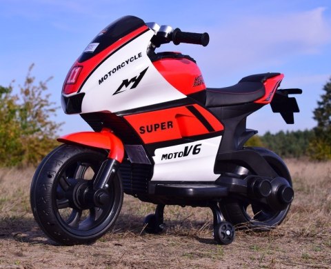 DUŻY MOTOR ŚCIGACZ STRONG 2 EXCLUSIVE, ŚWIECĄCE KOŁA, 2 KOŁOWY/HT5189