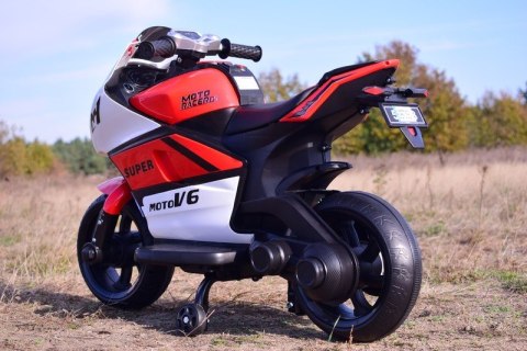 DUŻY MOTOR ŚCIGACZ STRONG 2 EXCLUSIVE, ŚWIECĄCE KOŁA, 2 KOŁOWY/HT5189