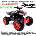 MEGA WIELKI QUAD Z NAPĘDEM 4X4, AMORTYZATORY, MIĘKKIE KOŁA,, BLUETOOTH/S2888