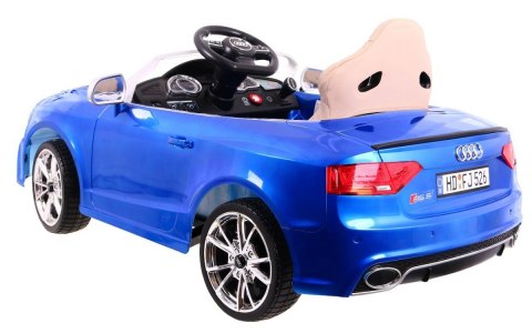Pojazd Audi RS5 Miękkie Siedzenie 2.4G Lakierowny Niebieski