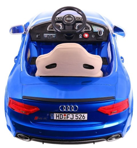 Pojazd Audi RS5 Miękkie Siedzenie 2.4G Lakierowny Niebieski