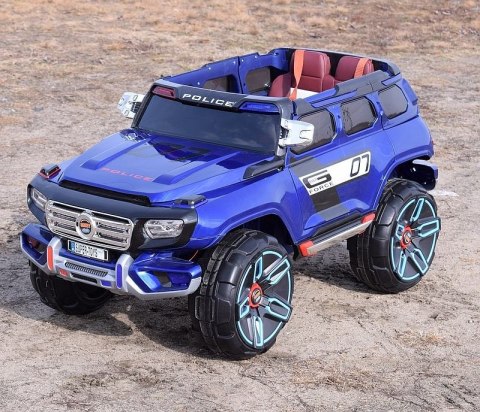 MEGA POLICJA Z DŹWIĘKIEM, MIĘKKIE KOŁA, MIĘKKIE SIEDZENIE, PANEL MP4/HJ5588