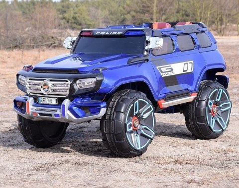 MEGA POLICJA Z DŹWIĘKIEM, MIĘKKIE KOŁA, MIĘKKIE SIEDZENIE, PANEL MP4/HJ5588