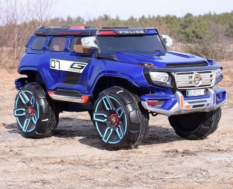 MEGA POLICJA Z DŹWIĘKIEM, MIĘKKIE KOŁA, MIĘKKIE SIEDZENIE, PANEL MP4/HJ5588