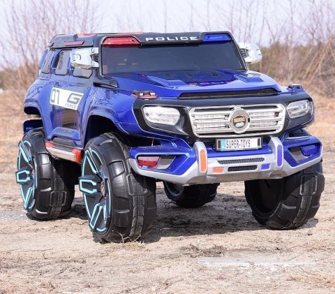 MEGA POLICJA Z DŹWIĘKIEM, MIĘKKIE KOŁA, MIĘKKIE SIEDZENIE, PANEL MP4/HJ5588