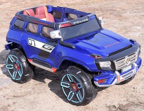 MEGA POLICJA Z DŹWIĘKIEM, MIĘKKIE KOŁA, MIĘKKIE SIEDZENIE, PANEL MP4/HJ5588