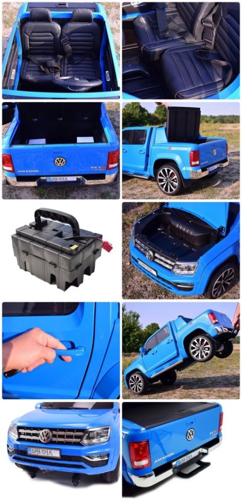 AUTO VW AMAROK, MIĘKKIE KOŁA, MIĘKKIE SIEDZENIE, WOLNY START, FUNKCJA BUJANIA/DMD298